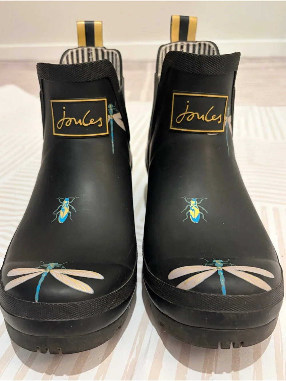 Joules Wellibob “Black Bugs” Design (38/7)
